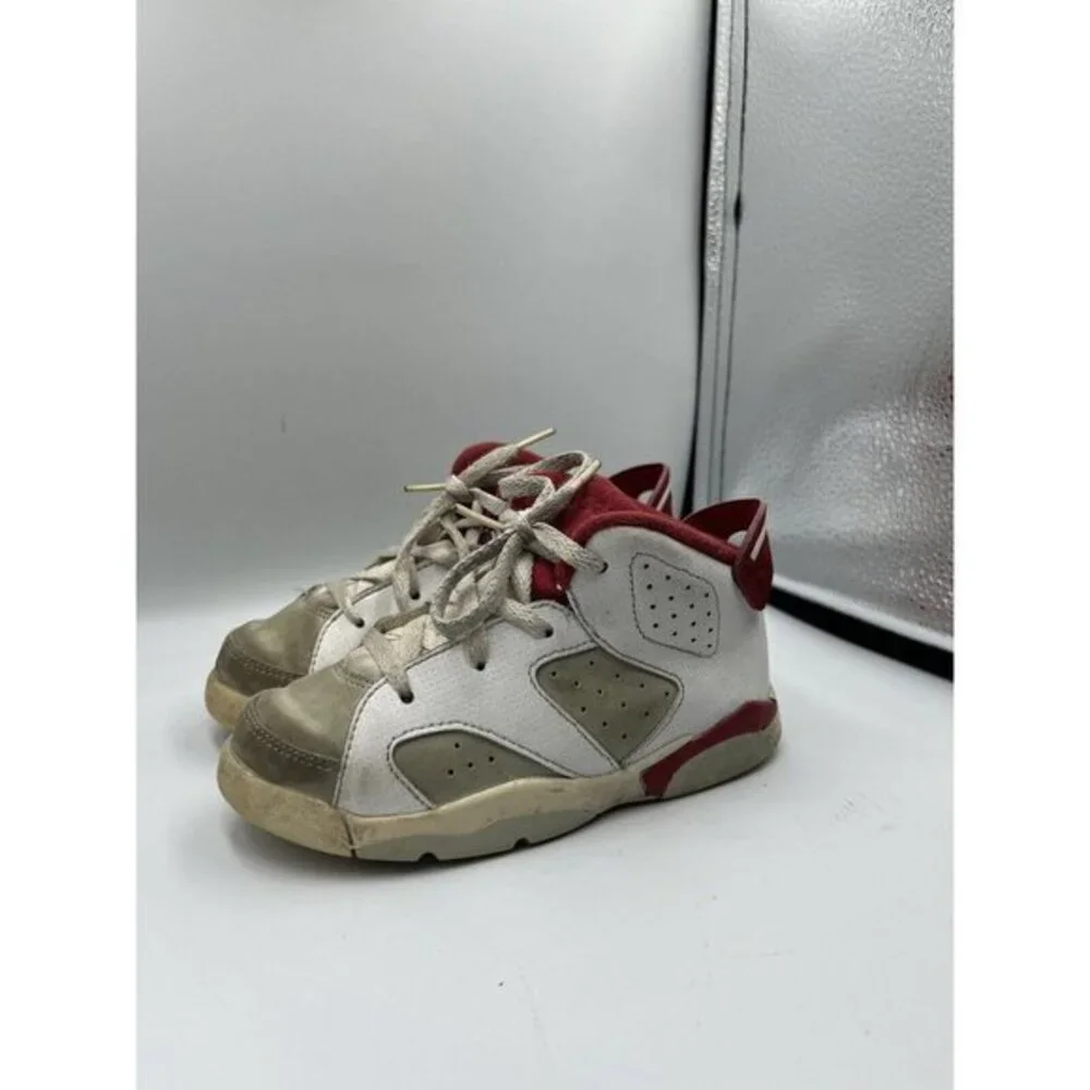 Nike Air Jordan Retro VI 6 Alternate White Gym Red Platinum Size 10C  384667-113